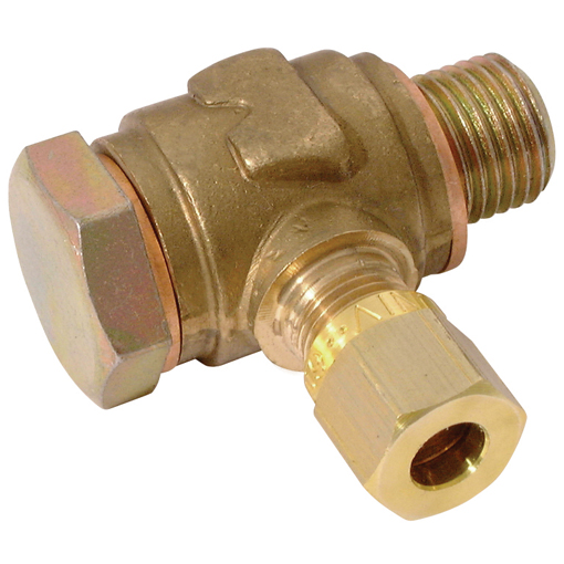 WADE BRASS COMPRESSION FITTINGS 12MM OD X 1/2" SINGLE BANJO & STEEL